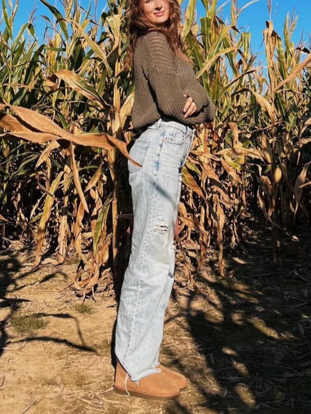 Dynamite Light Blue Straight Leg Jeans